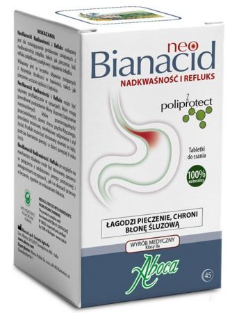 Aboca NeoBianacid Nadkwaśność i Refluks, 45 tabletek do ssania