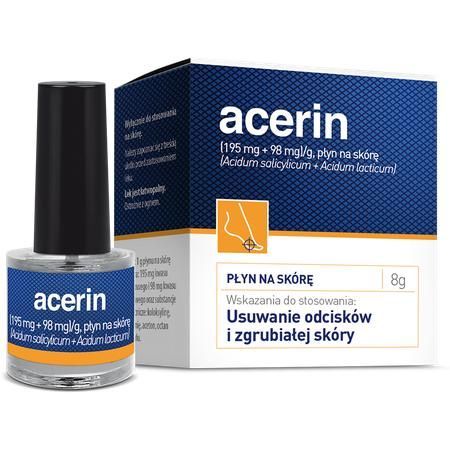 Acerin, (195 mg + 98 mg)/g, płyn na skórę, 8 g