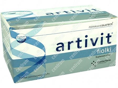 Artivit - hydrolizowany kolagen wzbogacony o witaminy z grupy B fiolki 15 sztuk