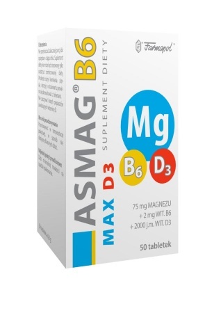 Asmag B6 Max D3, 50 tabletek
