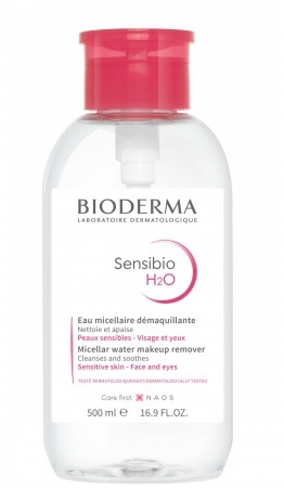 BIODERMA Sensibio H20 Innowacyjny płyn micelarny do oczyszczania twarzy i demakijażu 500 ml