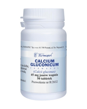 Calcium gluconicum, 50 tabletek