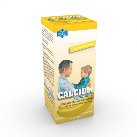 Calcium Polfarmex, syrop o smaku bananowym, 150 ml