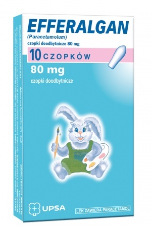 Efferalgan, 80 mg, 10 czopków doodbytniczych