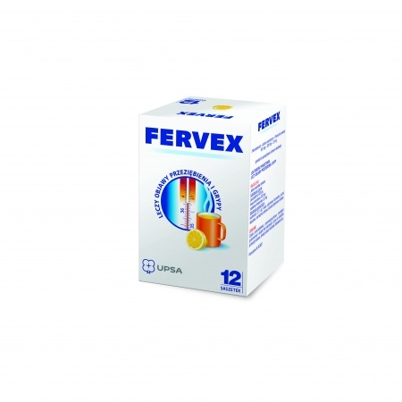 Fervex, granulat do sporządzania roztworu doustnego, smak cytrynowy, 12 saszetek