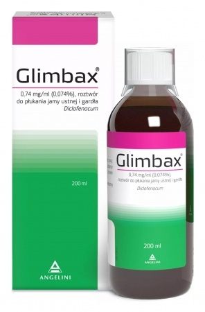 Glimbax (Dikmed) roztwór do płukania jamy ustnej i gardła, 200 ml