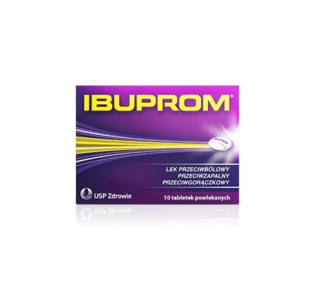 Ibuprom 200 mg, 10 tabletek powlekanych
