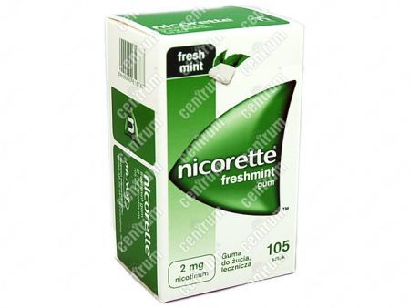 Nicorette Freshmint Gum 2 mg, guma do żucia, 105 sztuk