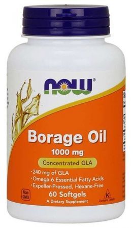 NOW Borage oil (Olej z nasion ogórecznika) 1000 mg, 60 kapsułek