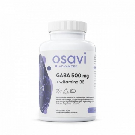 Osavi GABA 500 mg + Witamina B6, 120 kapsułek