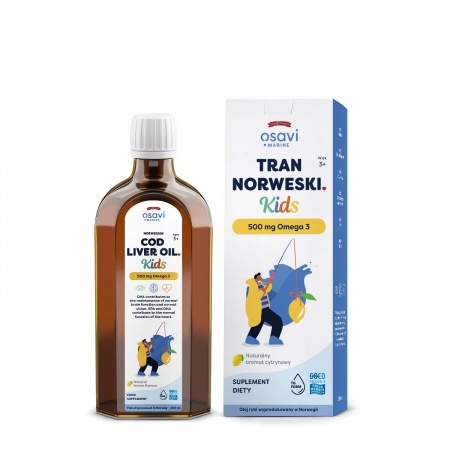 Osavi Tran norweski Kids 500 mg, 250 ml