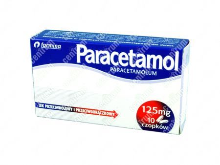 Paracetamol 125 mg – lek przeciwbólowy i przeciwgorączkowy, czopki doodbytnicze 10 sztuk