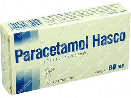 Paracetamol 80mg – lek przeciwbólowy i przeciwgorączkowy, czopki doodbytnicze 10 sztuk