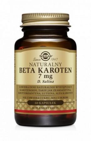 SOLGAR Beta Karoten Naturalny 7 mg, 60 kapsułek