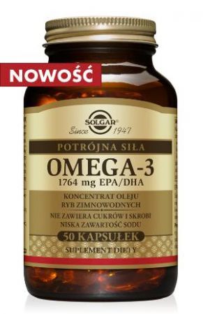 SOLGAR Omega-3 Potrójna siła 1764 mg EPA/DHA, 50 kapsułek