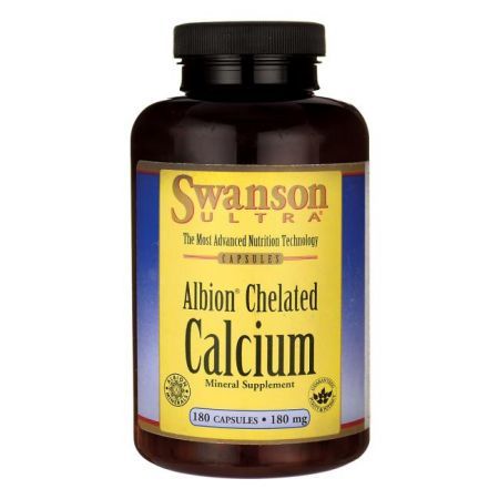 Swanson Albion Chelat Wapnia 180 mg, 180 kapsułek