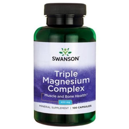 Swanson Triple Magnesium Complex (Magnez) 400 mg, 100 kapsułek
